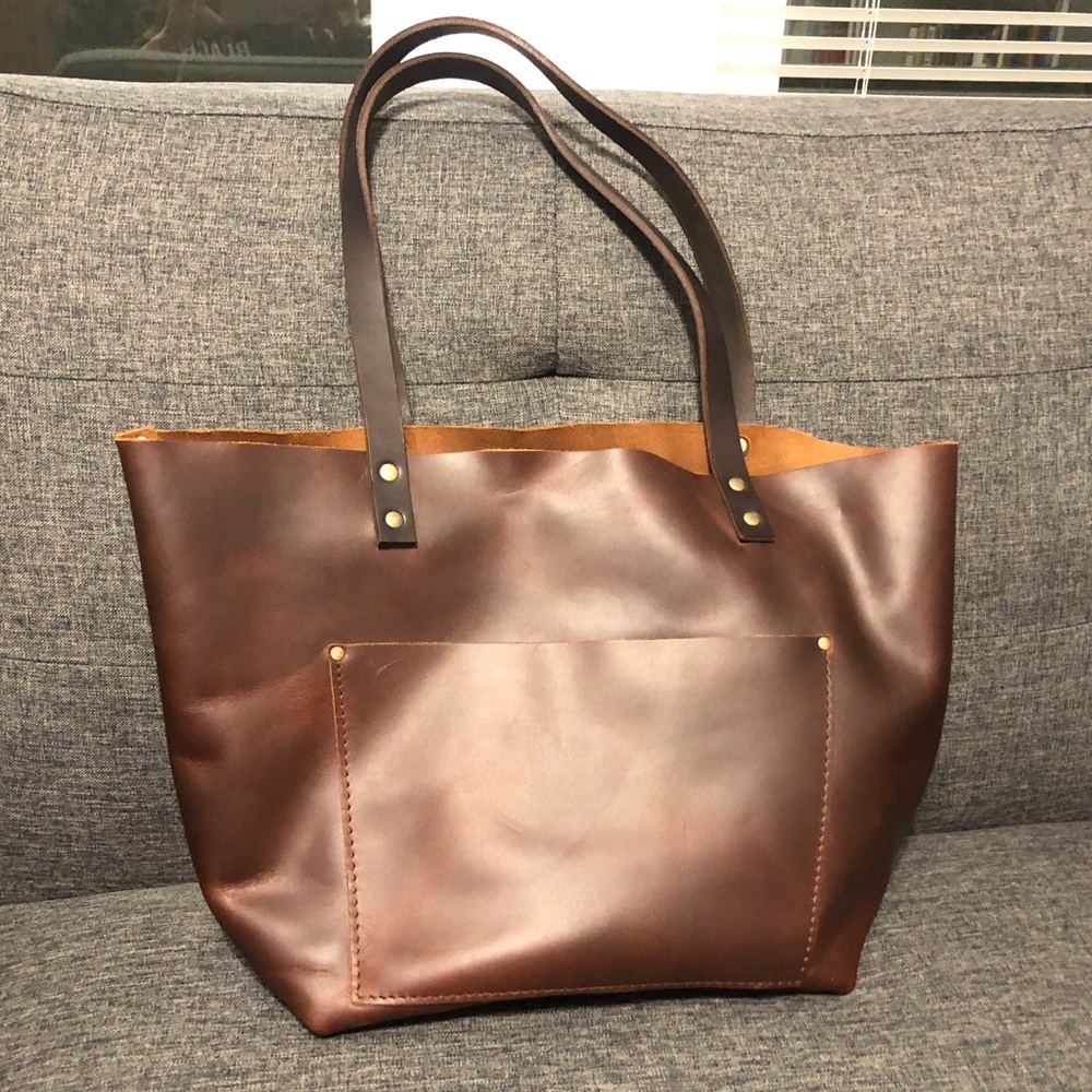 Portland Leather Goods Cognac Large Tote